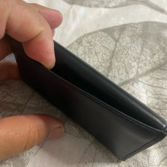 POLO RALPH LAUREN Black Leather Key-Card Holder Wallet